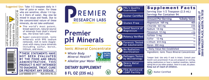 pH Minerals, Premier (8 oz)