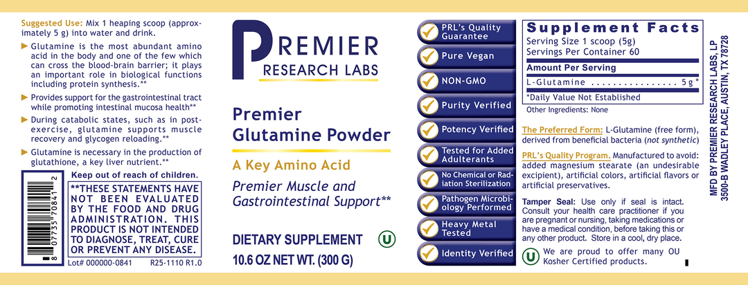 Glutamine Powder, Premier
