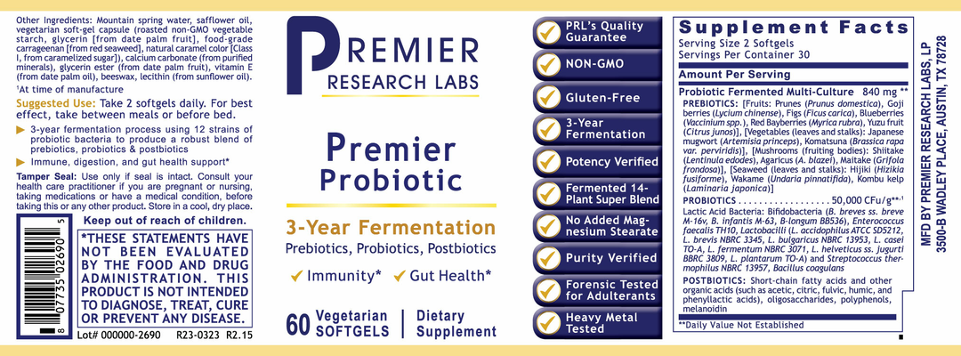 Premier Probiotic (60 Softgels)