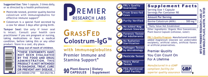 Colostrum-IgG™, Premier (Caps)