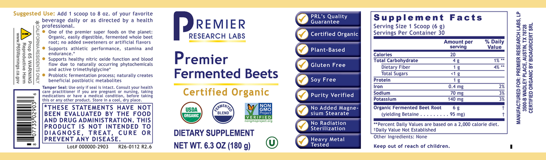Fermented Beets, Premier