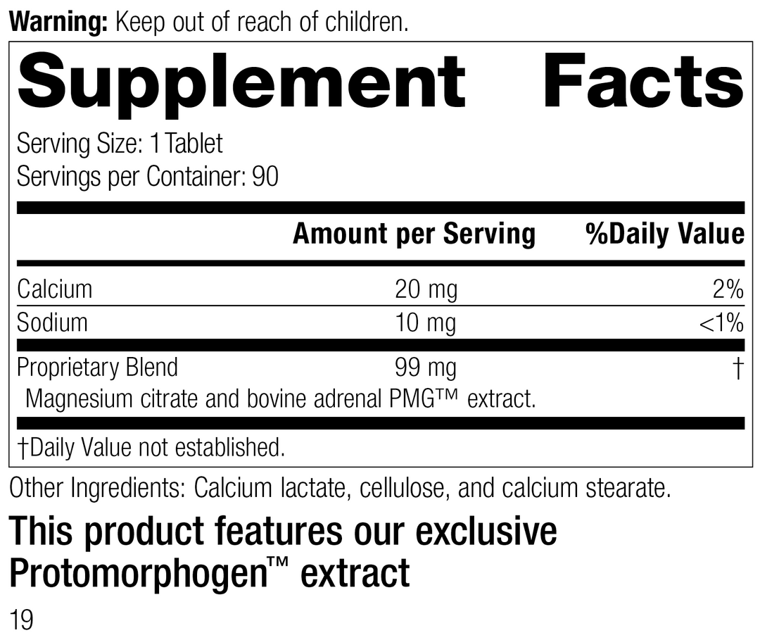 Drenatrophin PMG®, 90 Tablets, Rev 17 Supplement Facts