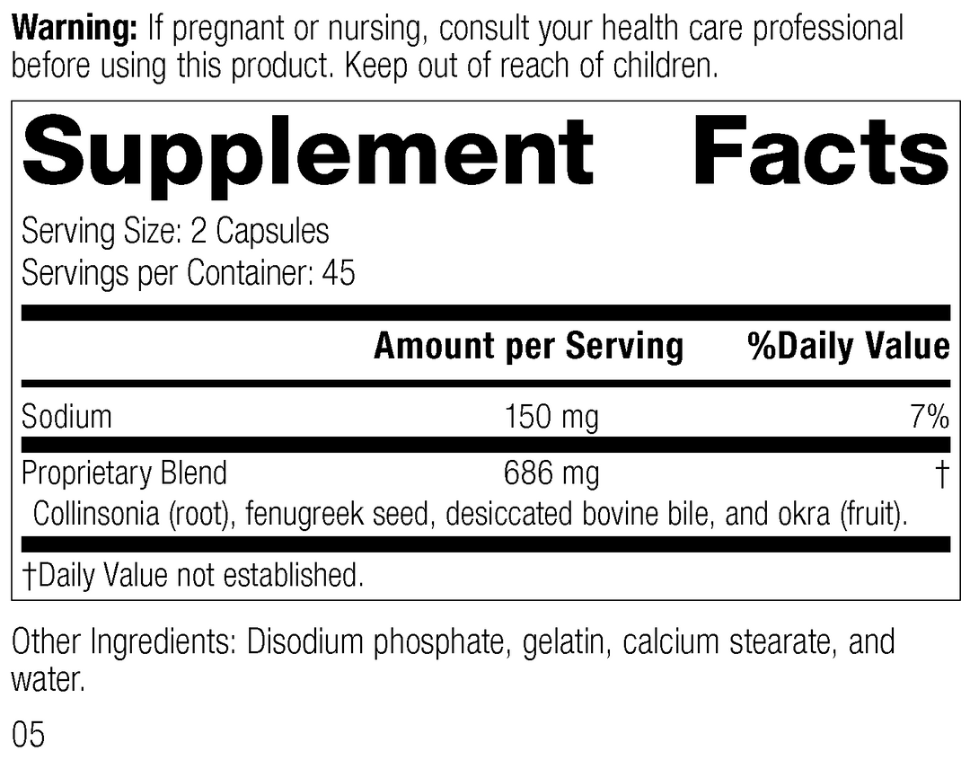 Fen-Cho®, 90 Capsules, Rev 05 Supplement Facts