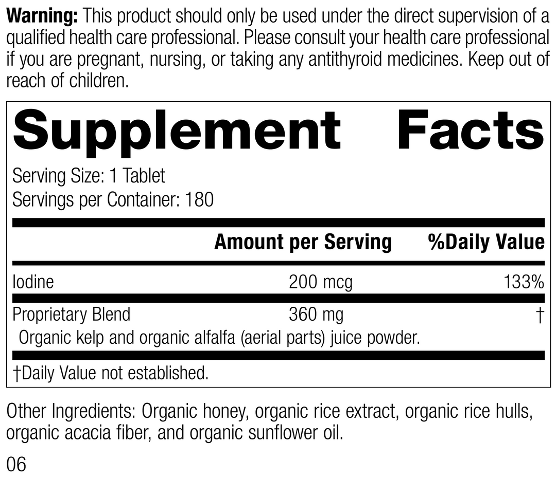 Organically Bound Minerals, 180 Tablets, Rev 05 Supplement Facts