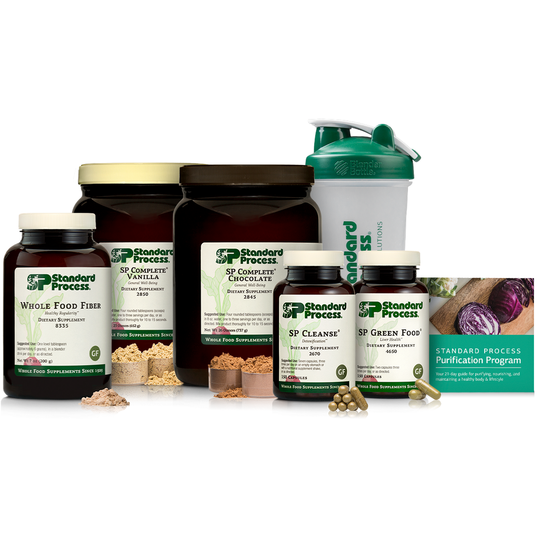 Purification Product Kit, 1 Kit with SP Complete® Chocolate, SP Complete® Vanilla & Whole Food Fiber